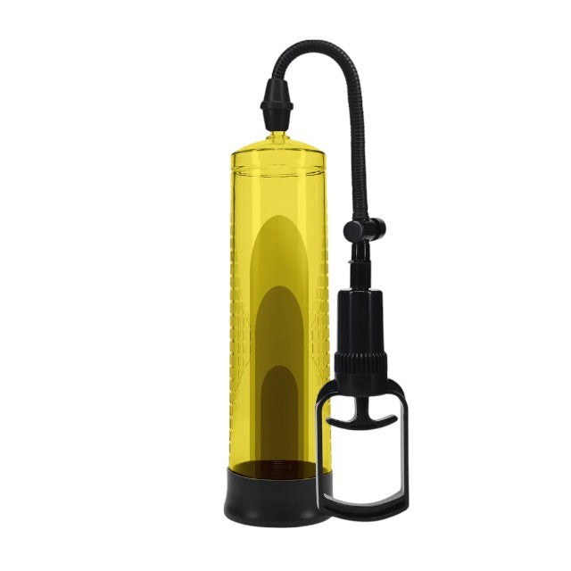 Pompă manuală PUMPED Basic Pump 2, pentru mărirea penisului și îmbunătățirea performanțelor sexuale, 31 cm, galben