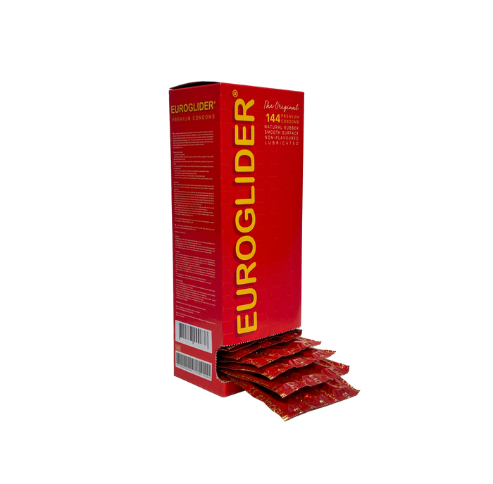 Prezervative clasice Euroglider, lubrifiate si rezistente, 144 buc
