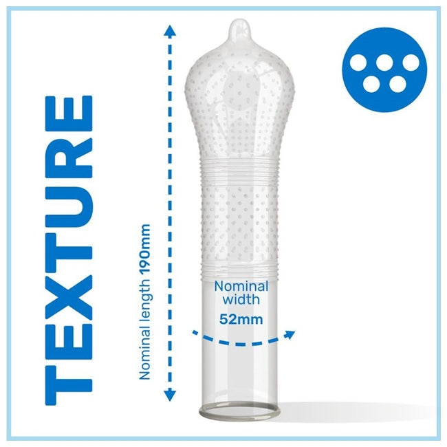 Prezervative cu puncte si striatii PASANTE Intensity, cutie x 12 buc
