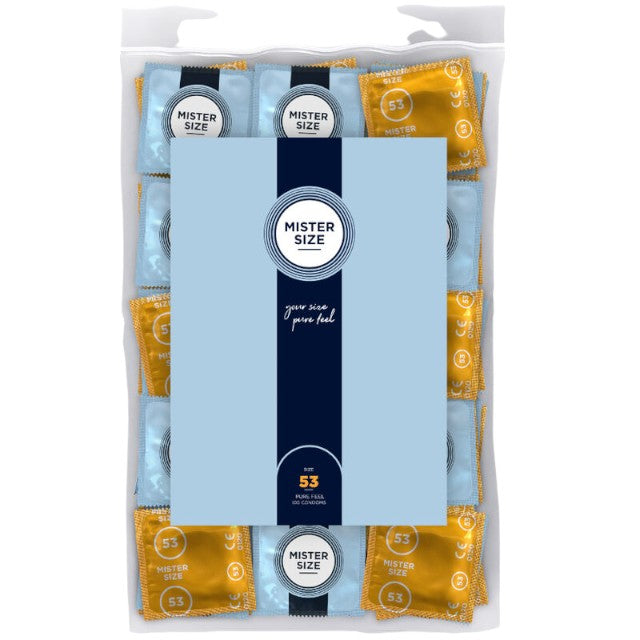 Prezervative ultra-subțiri MISTER SIZE, mărime 53 mm, 100 de bucăți