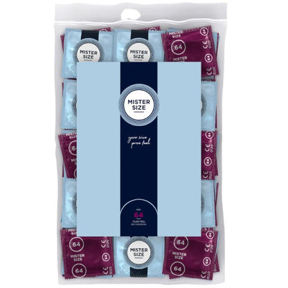 Prezervative ultra-subțiri MISTER SIZE, mărime 64 mm, 100 de bucăți