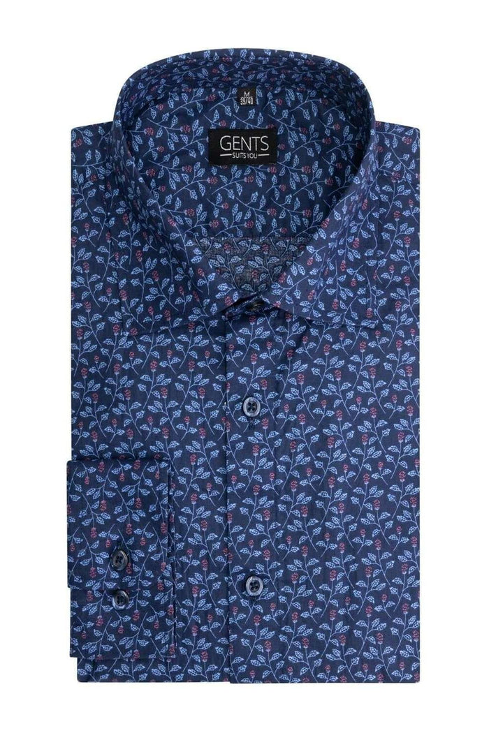 Print bloem blauw