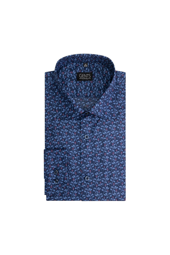 Print bloem blauw