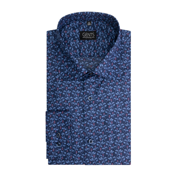 Print bloem blauw