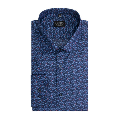 Print bloem blauw