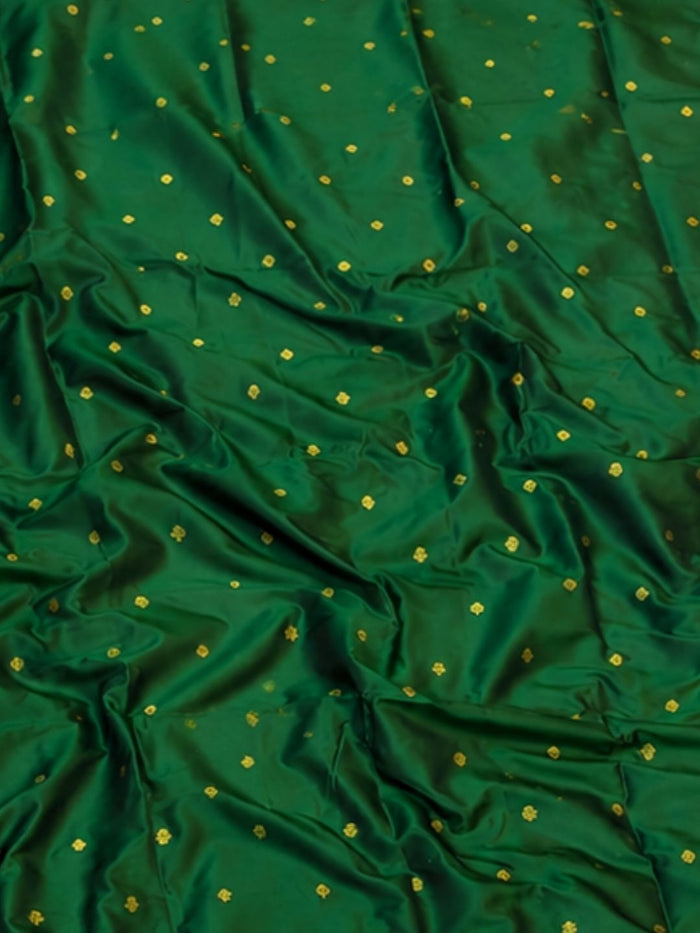Rajdhara Handloom Paithani Silk Saree Emerald Green