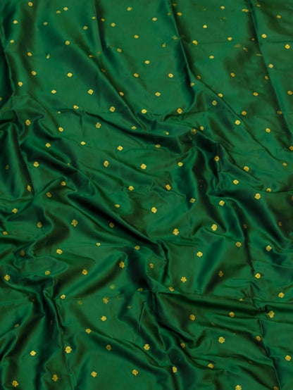 Rajdhara Handloom Paithani Silk Saree Emerald Green