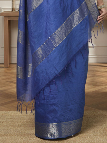Regal Edge Kota Banarasi Silk Saree Blue