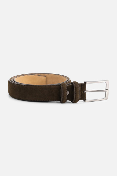 Riem suede donkerbruin