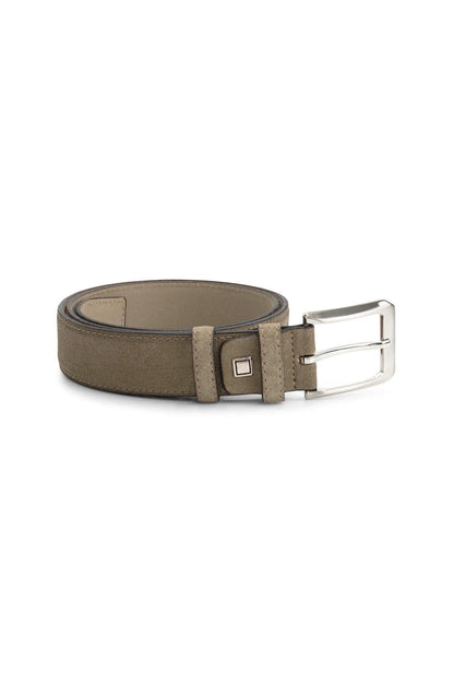 Riem suede taupe, taupe suède riem met stevige constructie, veelzijdig en discreet.