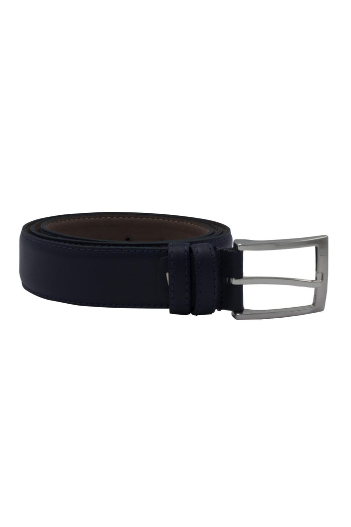 Blauwe leren riem met moderne gesp van Riemen NOS blauw, perfect voor elke outfit.