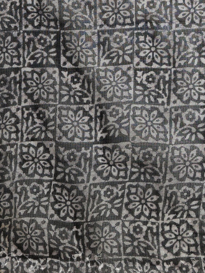 Indiehaat | Kota Doria Hand Wax Batik Suit Black