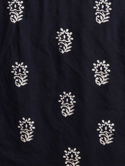 Indiehaat | Kota Doria Hand Wax Batik Suit Black