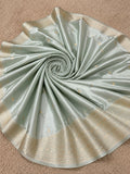 Indiehaat | Gray Mashru Katan Silk Saree | Brocade