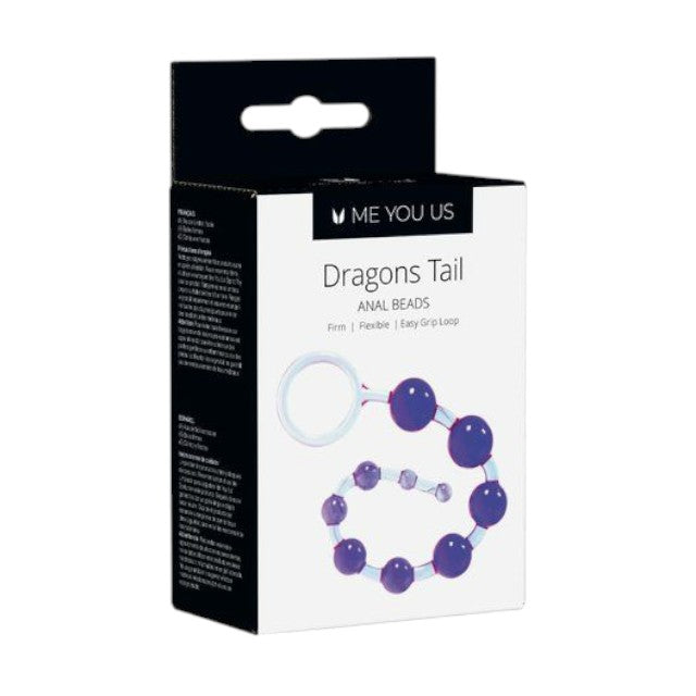 Rozariu anal ME YOU US Dragons Tail, cu bile de dimensiuni progresive și inel de extracție, lungime 25.4 cm, culoare mov