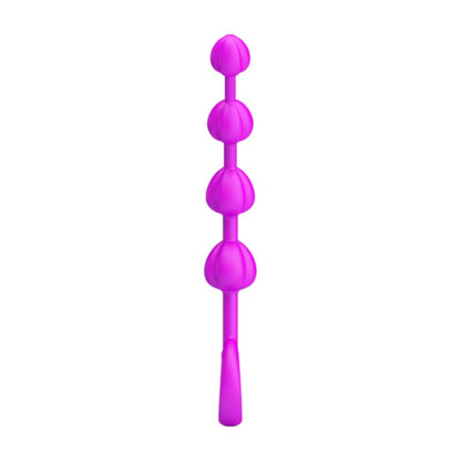 Rozariu anal PRETTY LOVE Beeds, cu inel pentru extracție ușoară, lungime 19.5 cm, diametre progresive 1.7 – 2.3 cm, mov
