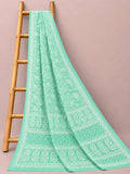 Indiehaat | Green Georgette Chikankari Saree | Party Wear