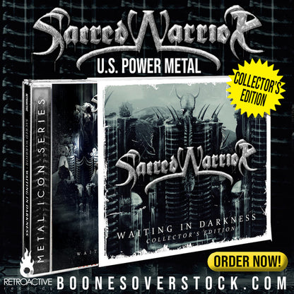 SACRED WARRIOR - WAITING IN DARKNESS (Deluxe Edition CD, 2024, Retroactive) Epic Prog Power!