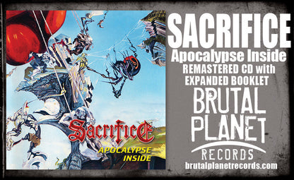 SACRIFICE - APOCALYPSE INSIDE + Ltd Card (*CD, 2023, Brutal Planet) Classic Thrash Remaster!