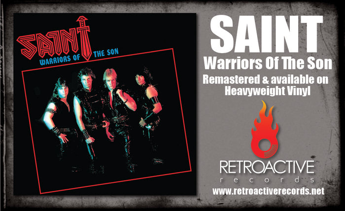 SAINT - WARRIORS OF THE SON + 3 Bonus (*NEW-RANDOM COLOR VINYL, 2022, Retroactive) 9 total tracks
