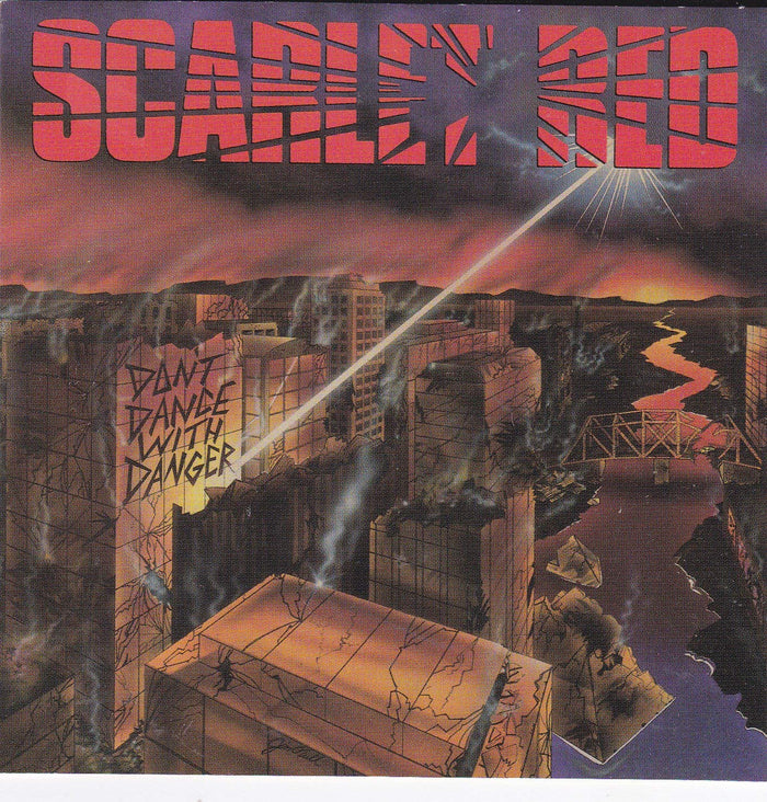 SCARLET RED - DON'T DANCE WITH DANGER (*Pre-Owned VINYL, 1989, Pure Metal) Glam Hair Metal AOR