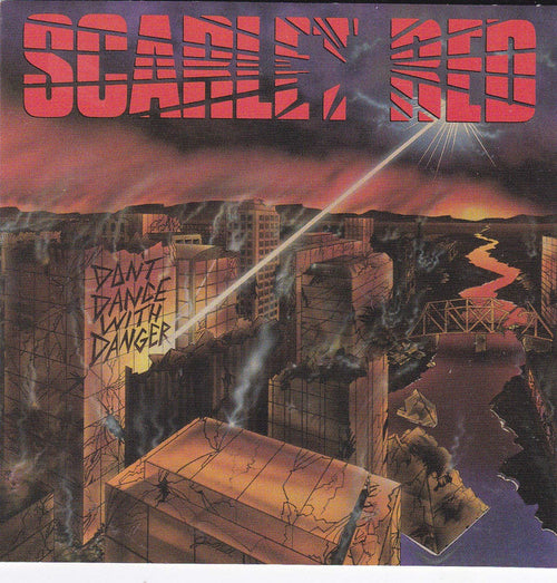 SCARLET RED - DON'T DANCE WITH DANGER (*Pre-Owned VINYL, 1989, Pure Metal) Glam Hair Metal AOR