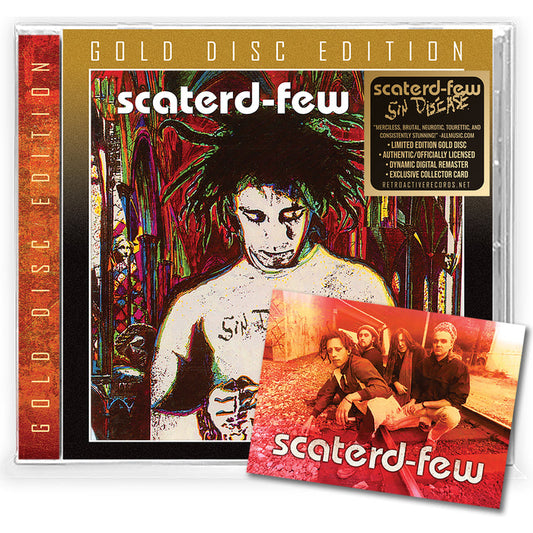 SCATERD FEW - SIN DISEASE + Ltd Collector Card (*NEW-GOLD DISC CD, 2023, Retroactive Records) Remastered Revolutionary Rock/Metal!