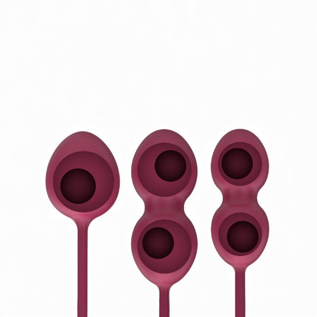 Set 3 bile kegel INTENSE Charli, pentru tonifierea mușchilor pelvieni, 3 dimensiuni, rezistente la apă, mov
