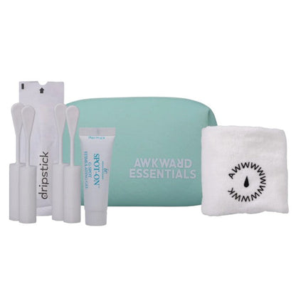 Set DRIPSTICK Starter Set, cu 5 bureți pentru curățare după sex, prosop, gel de stimulare și geantă de transport