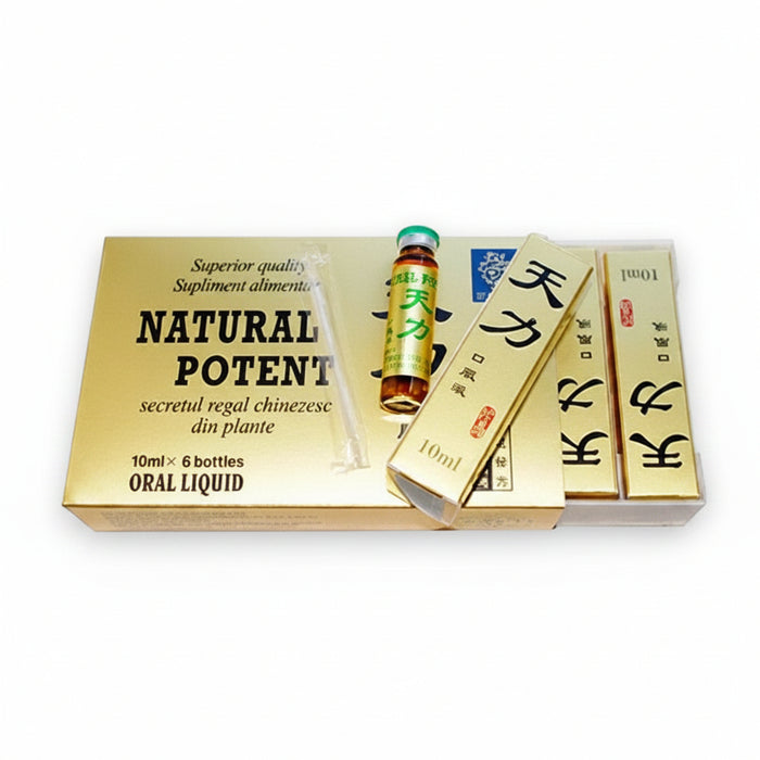 Set fiole NATURAL POTENT, soluție orală pentru susținerea potenței și a erecțiilor puternice, 6 fiole