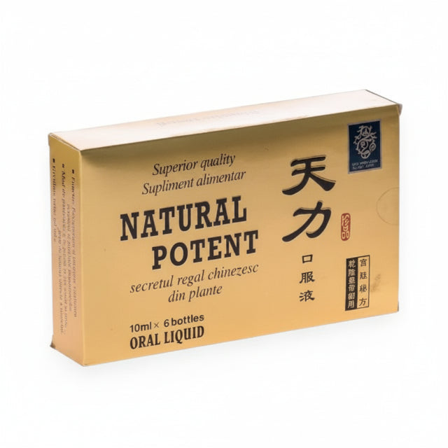 Set fiole NATURAL POTENT, soluție orală pentru susținerea potenței și a erecțiilor puternice, 6 fiole
