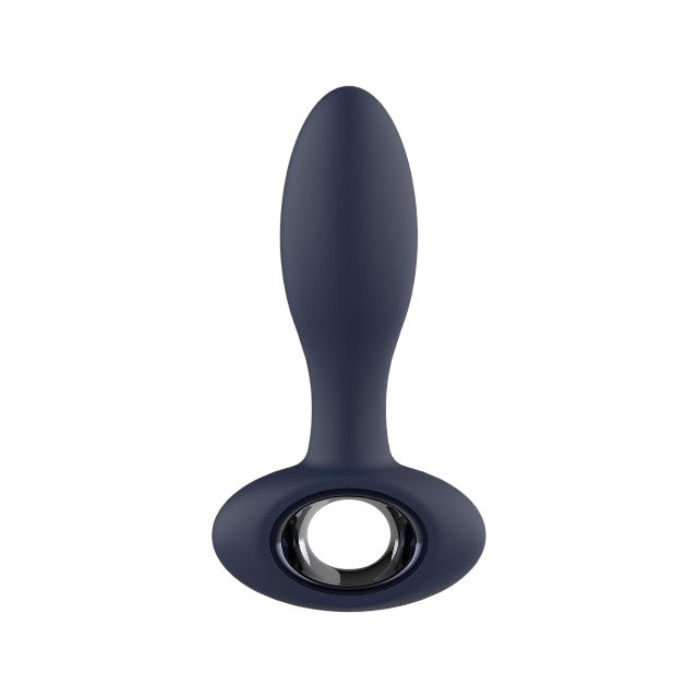 Set plug anal DREAMTOYS Startroopers Milky Way, 1 dop clasic + 2 dopuri cu funcție de vibrație, 12.5 cm - 16 cm, albastru