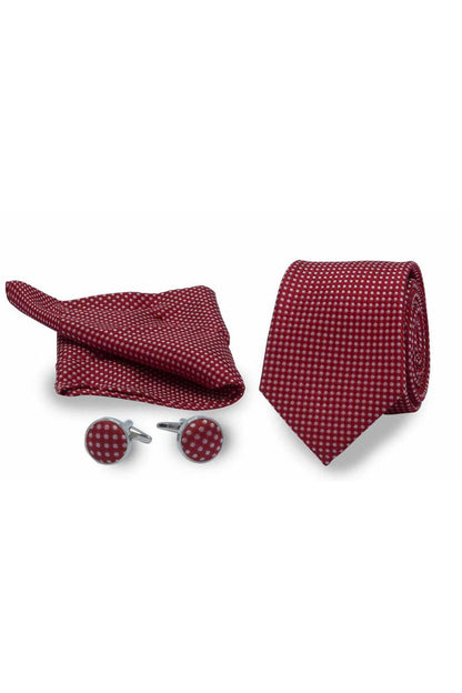 Set stropd manch poch rood met stip