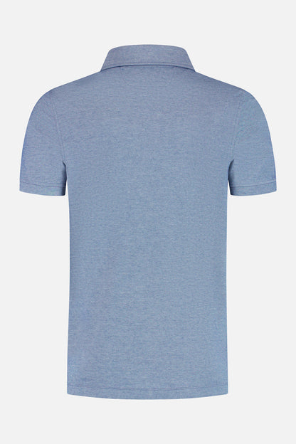Shirt-polo 2-tone denimblauw