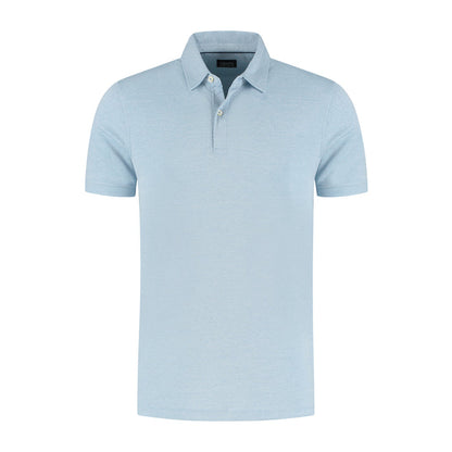 Shirt-polo 2-tone ijsblauw