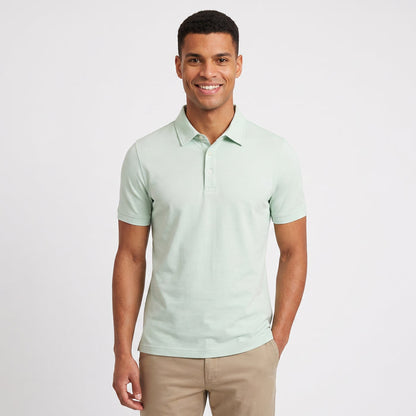Shirt-polo 2-tone lichtgroen