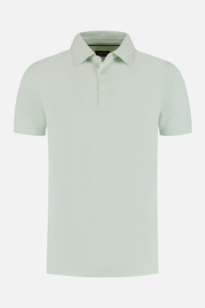 Shirt-polo 2-tone lichtgroen