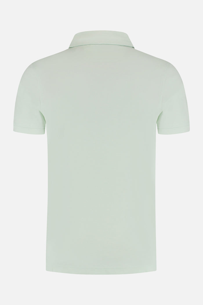Shirt-polo 2-tone lichtgroen