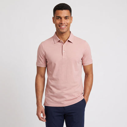Shirt-polo 2-tone zalmroze