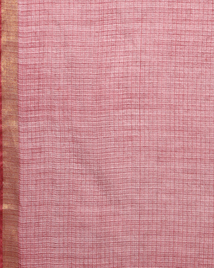 Indiehaat | Kota Silk Embroidered Saree Brown