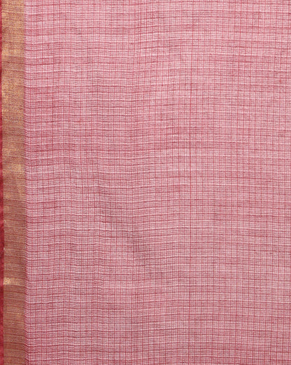 Indiehaat | Kota Silk Embroidered Saree Brown