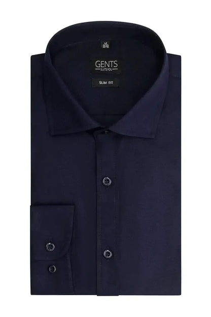 Slimfit bamboe blauw