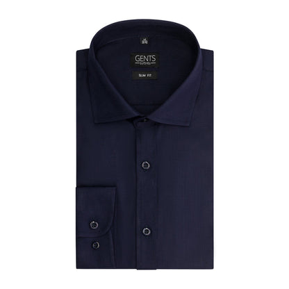 Slimfit bamboe blauw