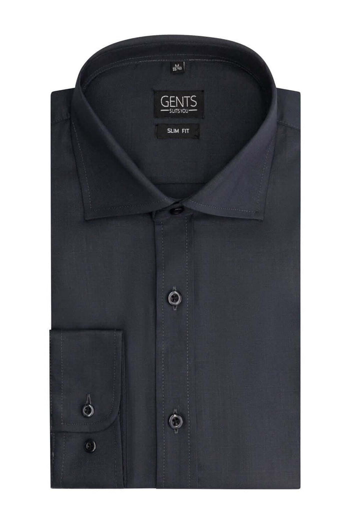 Slimfit bamboe grijs