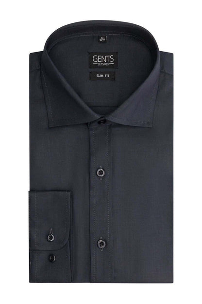 Slimfit bamboe grijs