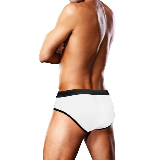 Slip de înot bărbați PROWLER Swim Brief Oversized Paw, cu design labă cu steag Pride, culoare alb, mărime S