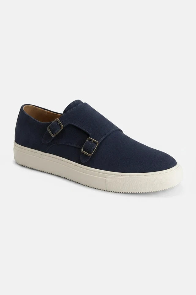 Sneaker dubbele gesp blauw