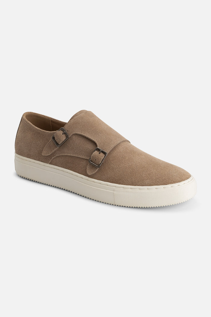 Sneaker dubbele gesp zand