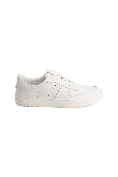Sneaker leder wit - Witte leren sneakers met ademend leer en comfortabele pasvorm.