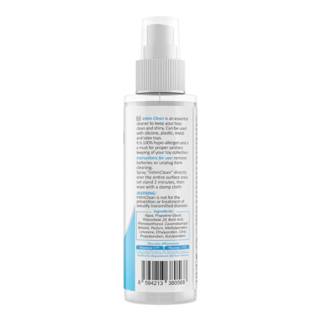 Spray IntimCLEAN Sex Toy Cleaner, pentru curățarea și igienizarea jucăriilor sexuale, fără alcool, 100 ml